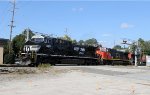 NS 4011 leads train 351 across Fairview Road